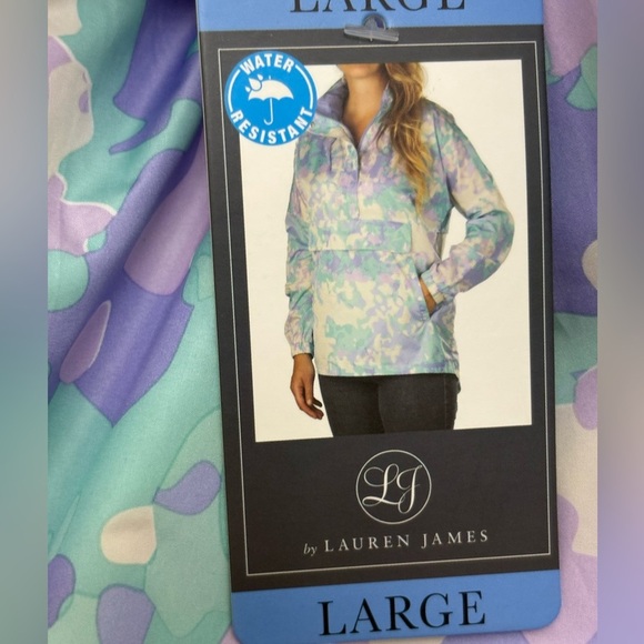 NWT- Lauren James Women’s Water Resistant Hooded Anorak Jacket - Picture 7 of 10